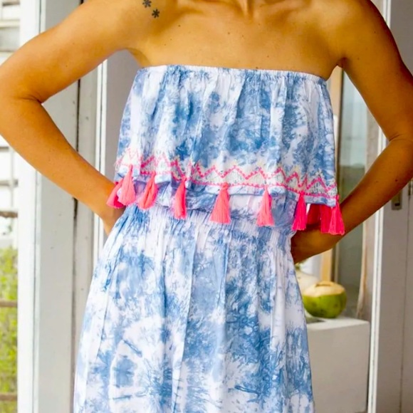 New SKEMO Jelly Aqua Ruffle Dress - Picture 3 of 10